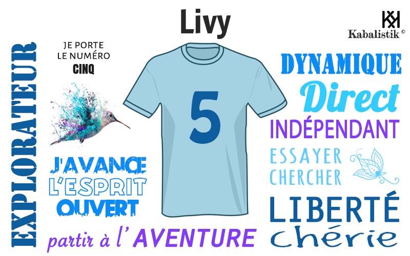 La signification numérologique du prénom Livy