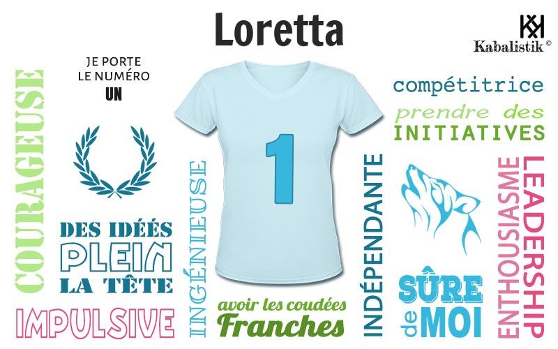 La signification numérologique du prénom Loretta