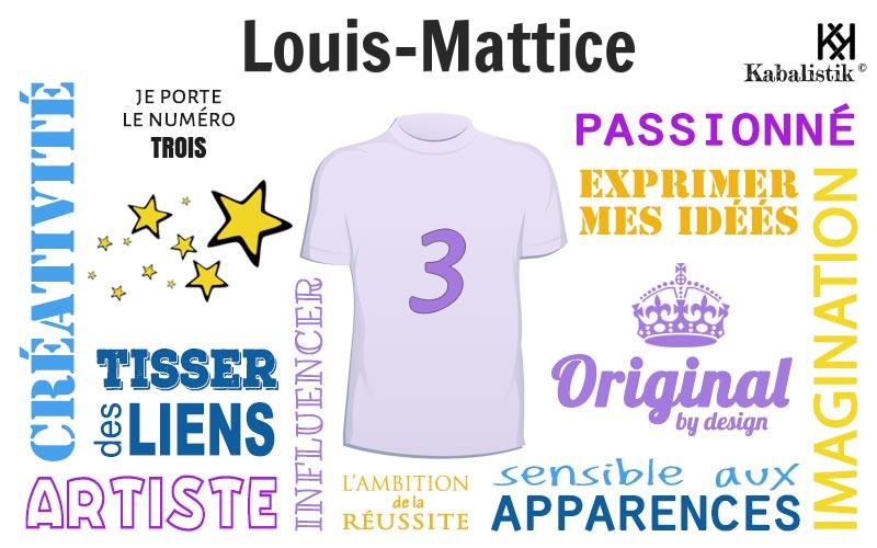 La signification numérologique du prénom Louis-mattice