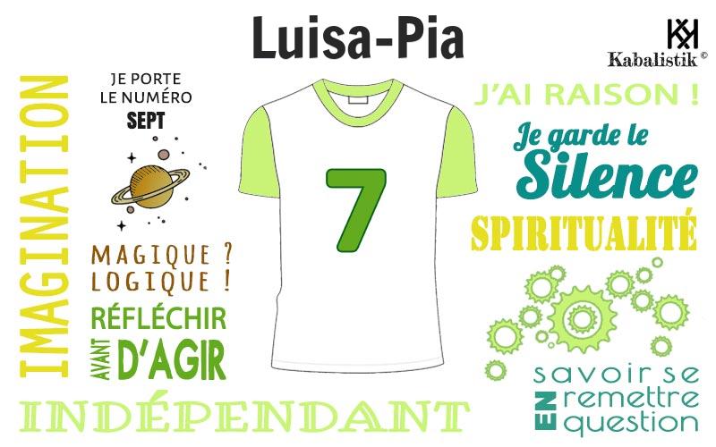 La signification numérologique du prénom Luisa-pia