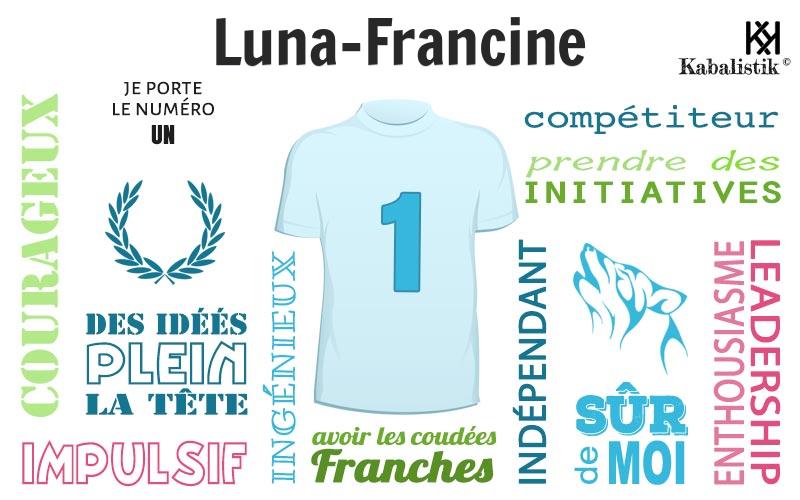 La signification numérologique du prénom Luna-francine