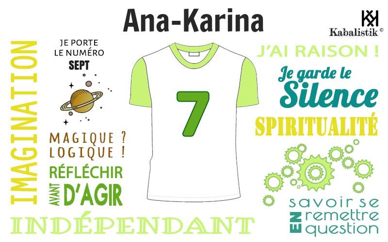 La signification numérologique du prénom Ana-karina