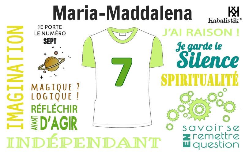 La signification numérologique du prénom Maria-maddalena