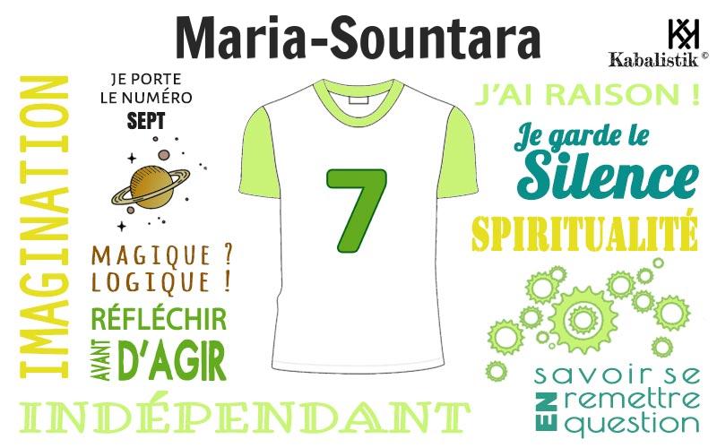 La signification numérologique du prénom Maria-sountara