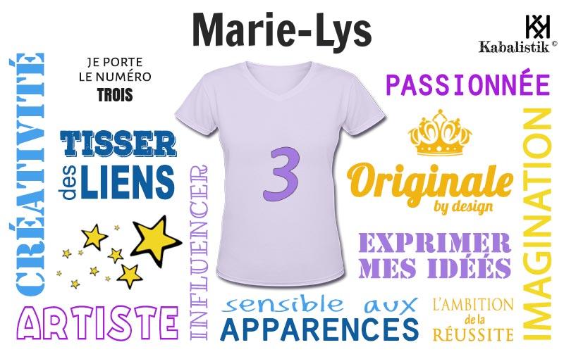 La signification numérologique du prénom Marie-lys