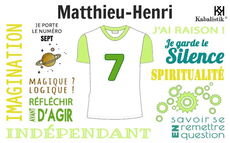 La signification numérologique du prénom Matthieu-henri