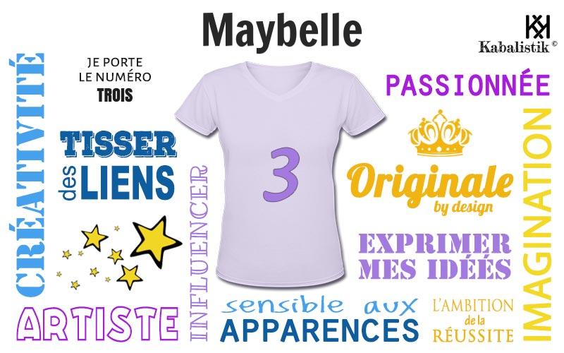 La signification numérologique du prénom Maybelle