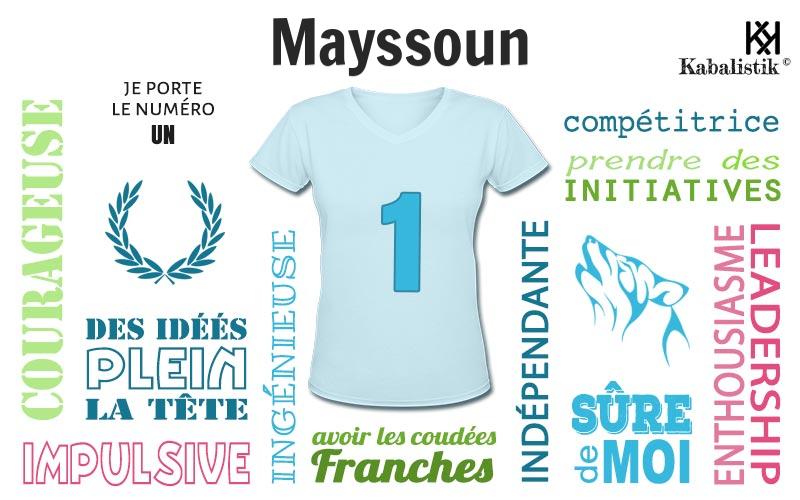 La signification numérologique du prénom Mayssoun