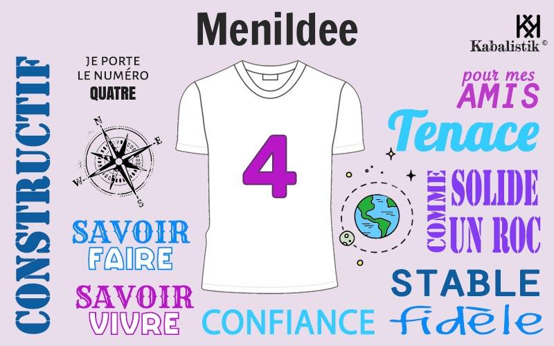 La signification numérologique du prénom Menildee