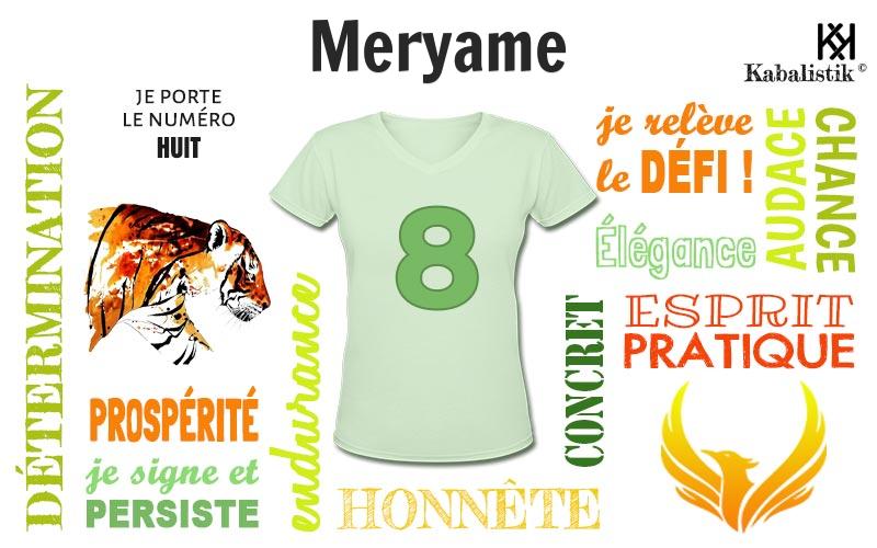 La signification numérologique du prénom Meryame