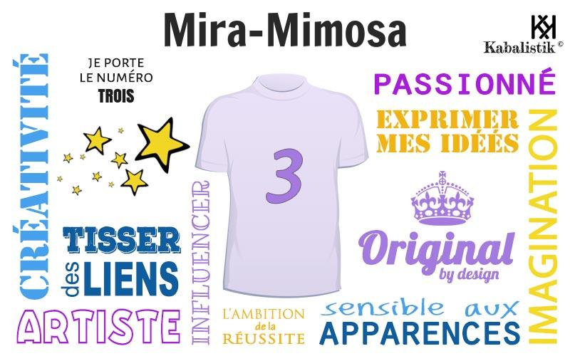 La signification numérologique du prénom Mira-mimosa