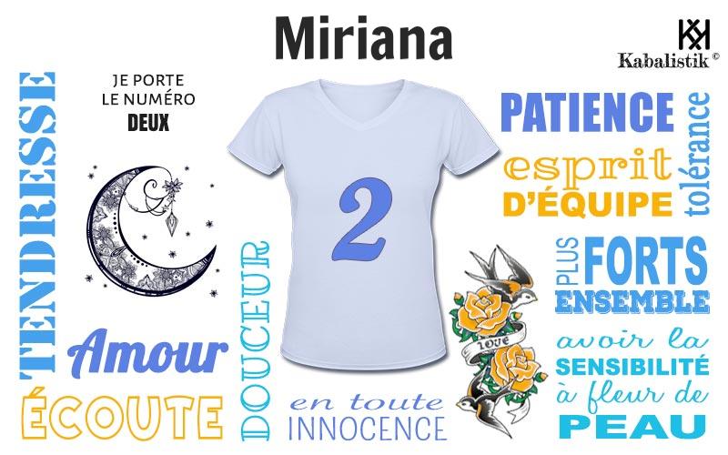 La signification numérologique du prénom Miriana