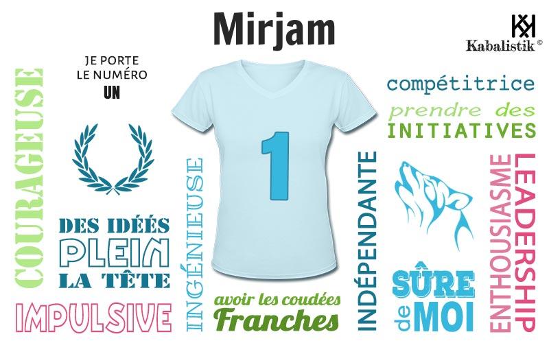 La signification numérologique du prénom Mirjam