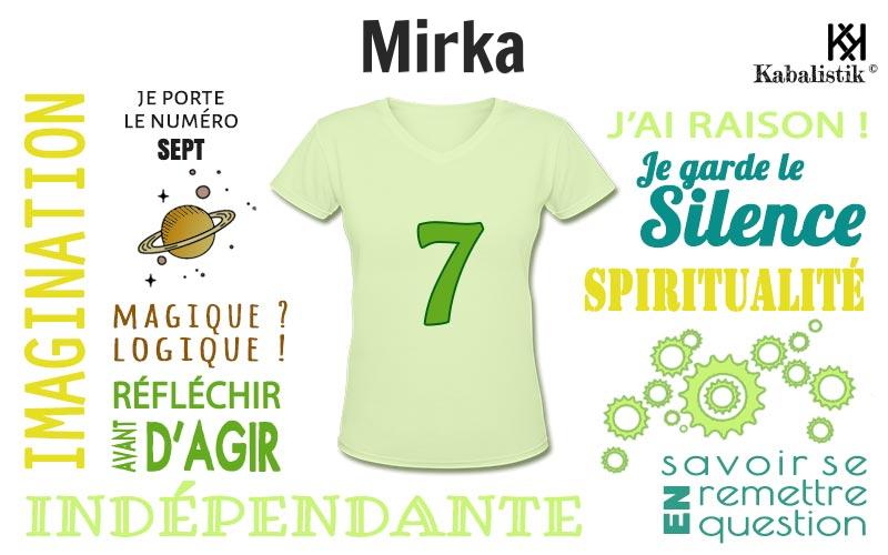 La signification numérologique du prénom Mirka
