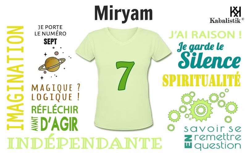 La signification numérologique du prénom Miryam