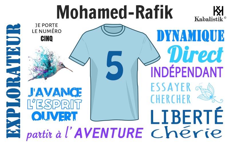 La signification numérologique du prénom Mohamed-rafik