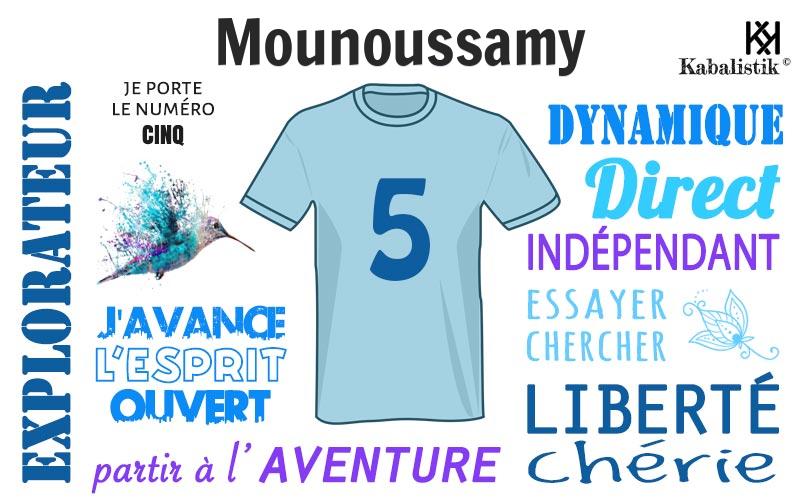 La signification numérologique du prénom Mounoussamy
