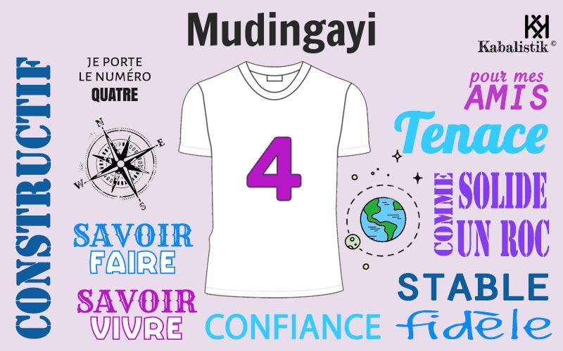 La signification numérologique du prénom Mudingayi