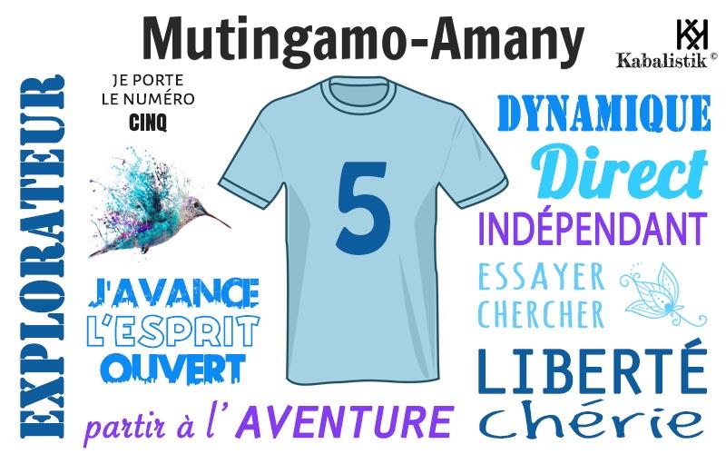 La signification numérologique du prénom Mutingamo-amany