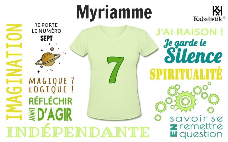 La signification numérologique du prénom Myriamme