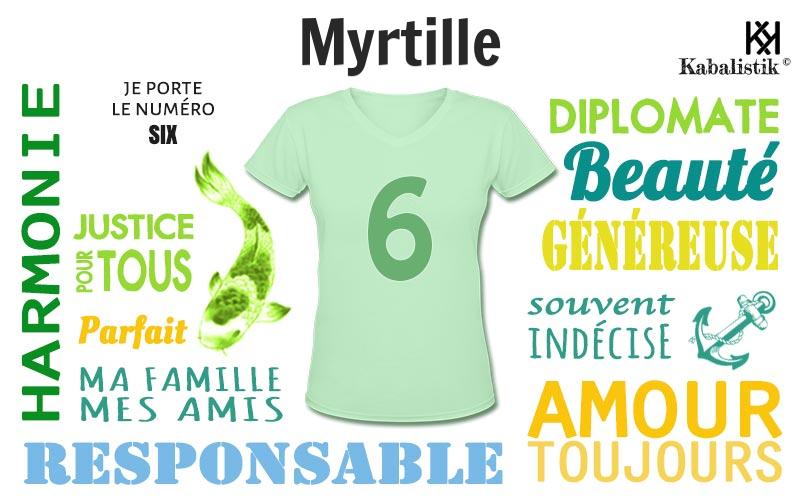 La signification numérologique du prénom Myrtille