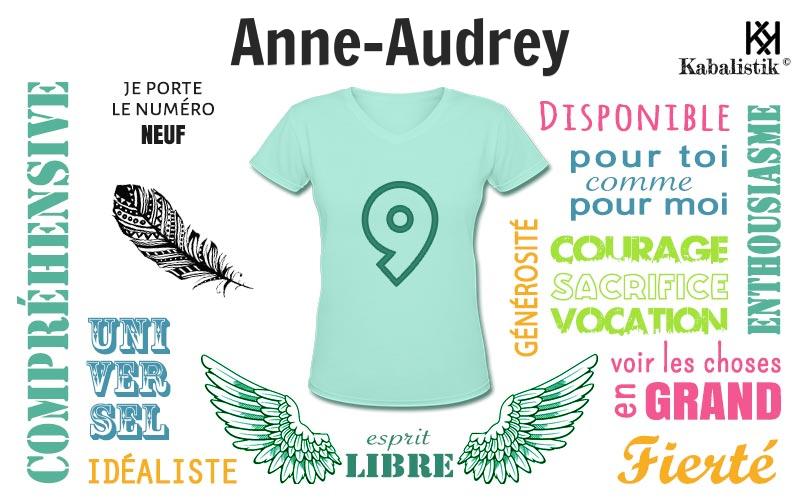 La signification numérologique du prénom Anne-audrey