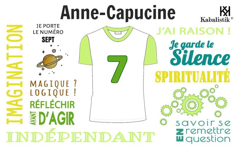 La signification numérologique du prénom Anne-capucine