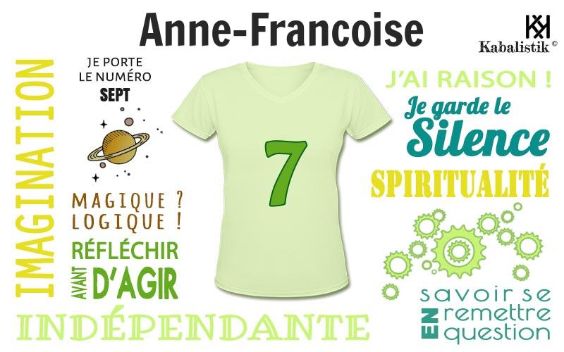 La signification numérologique du prénom Anne-francoise