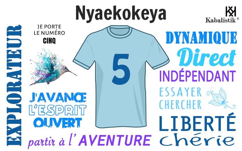 La signification numérologique du prénom Nyaekokeya