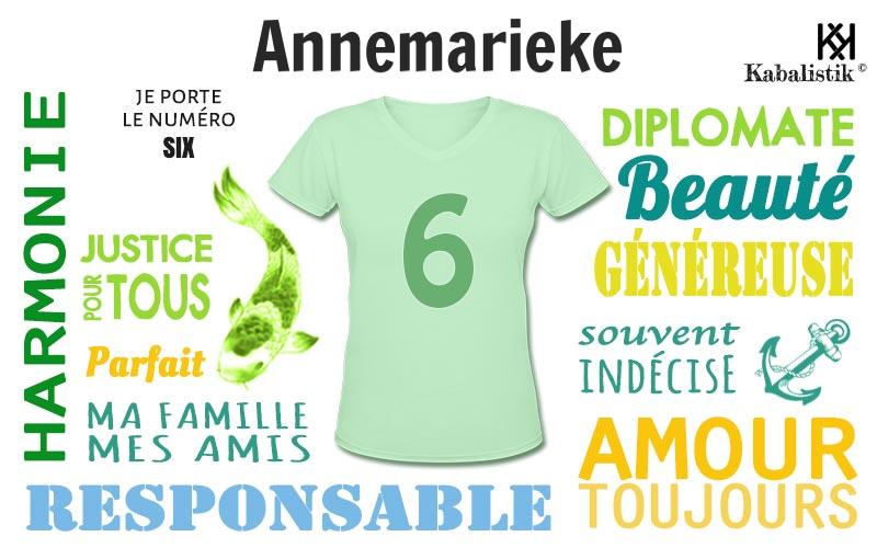 La signification numérologique du prénom Annemarieke