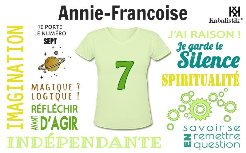 La signification numérologique du prénom Annie-francoise