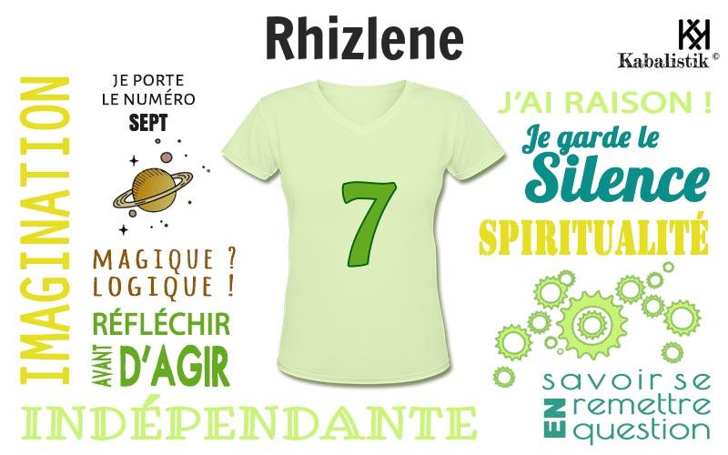 La signification numérologique du prénom Rhizlene