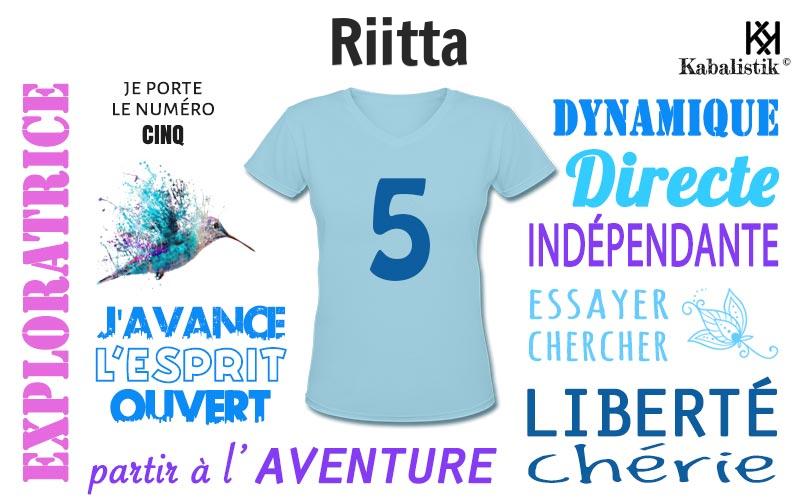 La signification numérologique du prénom Riitta