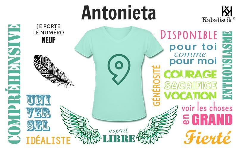 La signification numérologique du prénom Antonieta