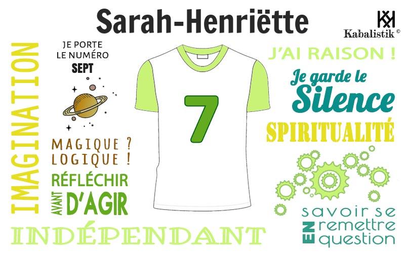 La signification numérologique du prénom Sarah-henriëtte