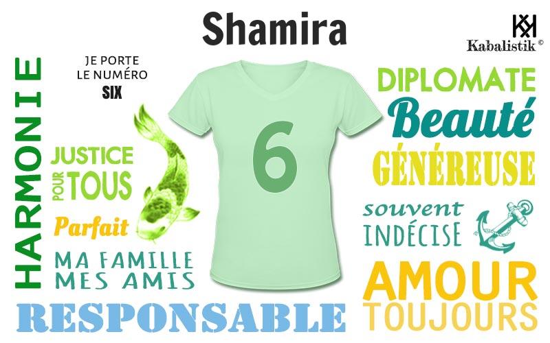 La signification numérologique du prénom Shamira