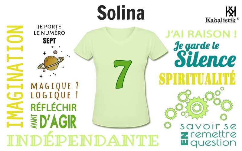 La signification numérologique du prénom Solina