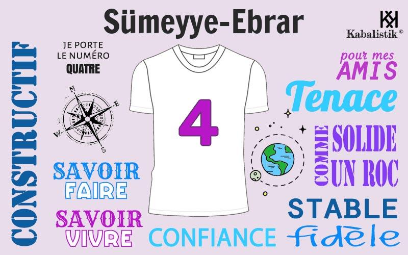 La signification numérologique du prénom Sümeyye-ebrar
