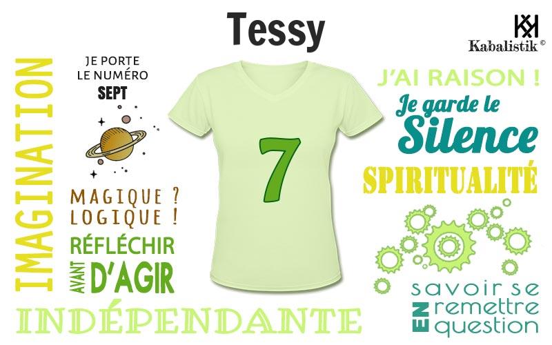 La signification numérologique du prénom Tessy