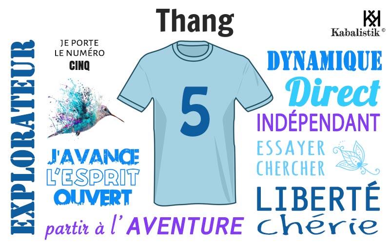 La signification numérologique du prénom Thang