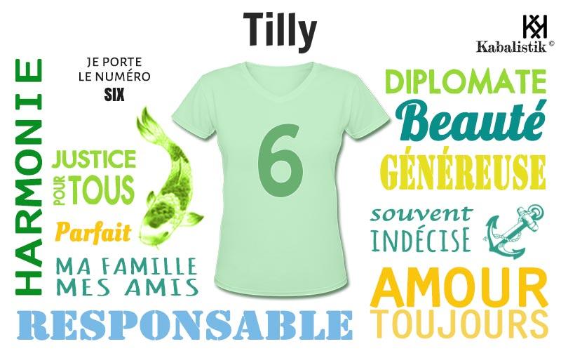 La signification numérologique du prénom Tilly