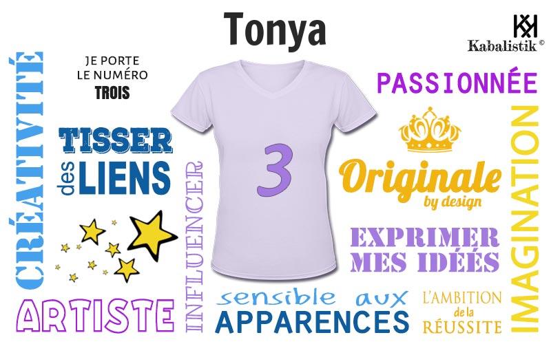 La signification numérologique du prénom Tonya