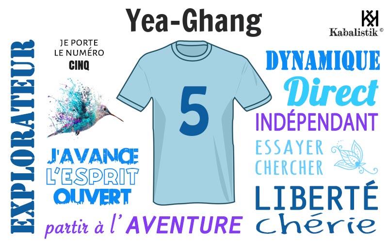 La signification numérologique du prénom Yea-ghang