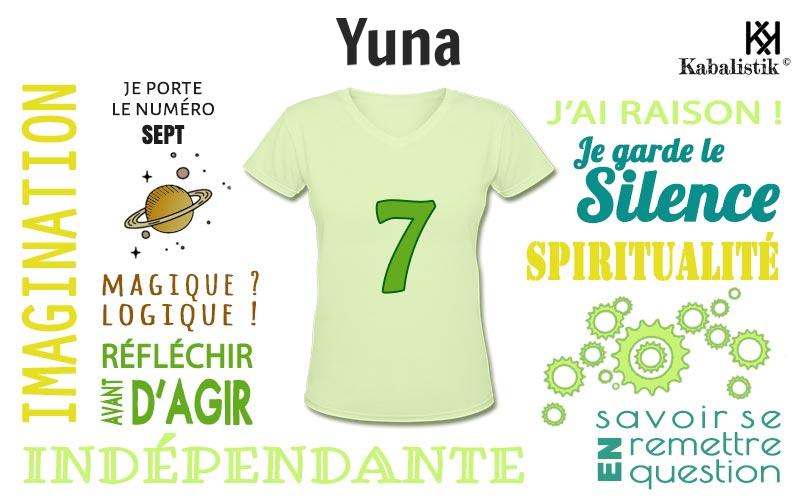 La signification numérologique du prénom Yuna