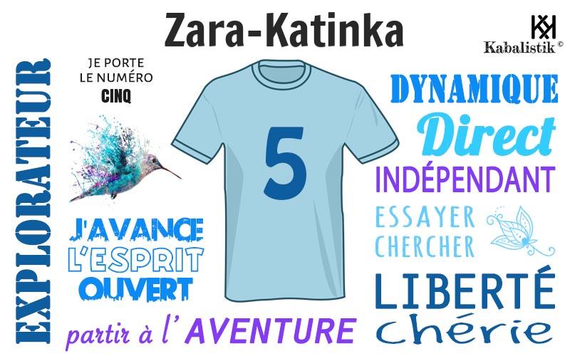 La signification numérologique du prénom Zara-katinka