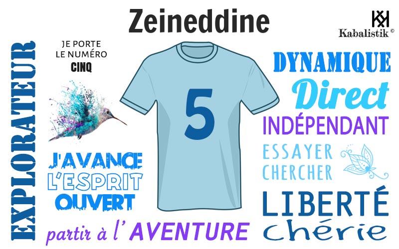 La signification numérologique du prénom Zeineddine