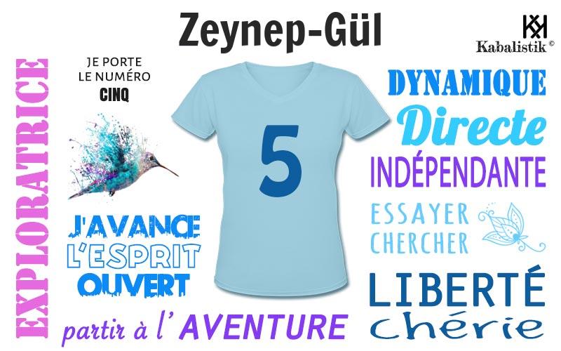 La signification numérologique du prénom Zeynep-gül