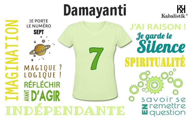 La signification numérologique du prénom Damayanti