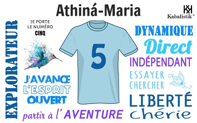 La signification numérologique du prénom Athiná-maria