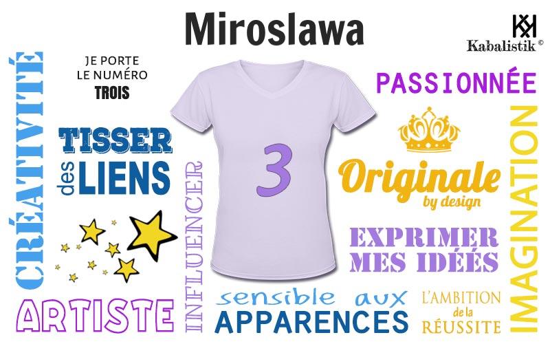 La signification numérologique du prénom Miroslawa